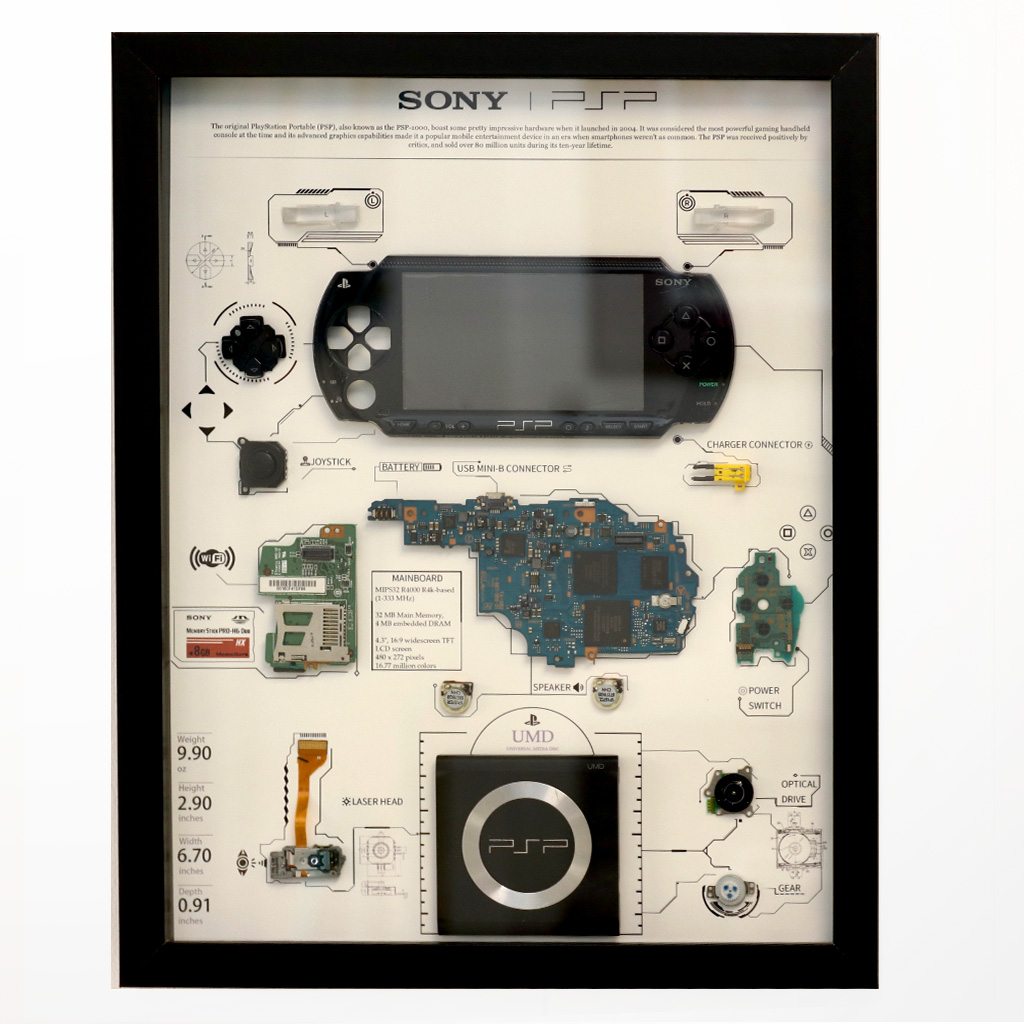 FUNBOX Design, Los Angeles, CA - PSP 1000 Disassembly Frame Art Price